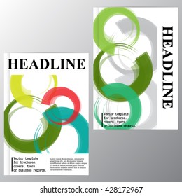 Vector template for brochures, covers, flyers or business reports. Abstraction of the colored circles.