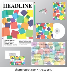 Vector template for brochures, covers, flyers or business report