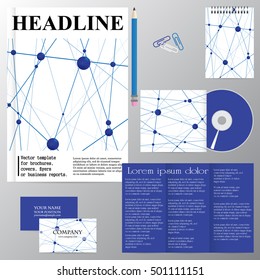 Vector template for brochures, covers, flyers or business reports.