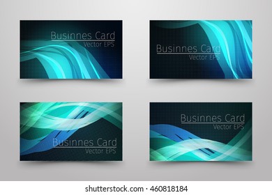Vector template for business card with abstract design.
