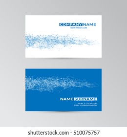 Vector template of business card with abstract elements