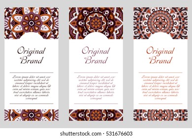 Vector template business card. Geometric background. Card or invitation collection. Islam, Arabic, Indian, ottoman motifs.