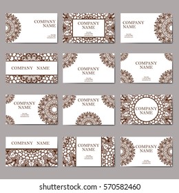 Vector template business card. Geometric background. Card or invitation collection. Islam, Arabic, Indian, ottoman motifs.