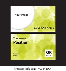 vector template business card green
