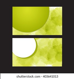 vector template business card green