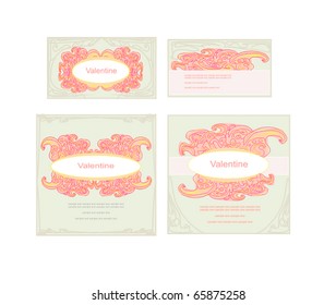 Vector template  business card and invitation