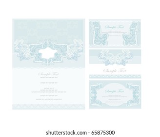 Vector template business card and invitation