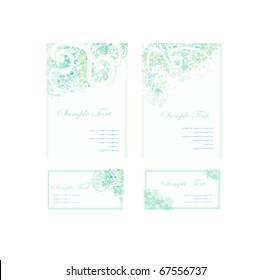 Vector template business card and invitation