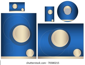 Vector - Template for business card, letter and cd. Add your logo and text