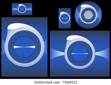 Vector - Template for business card, letter and cd. Add your logo and text