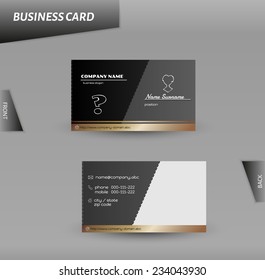 vector template of the business card, modern design
