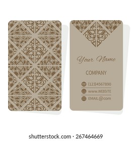 Vector template business cards with abstract geometric background