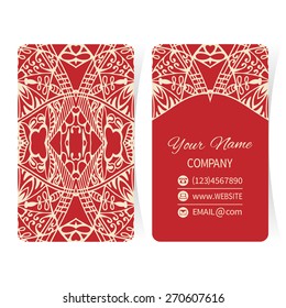 Vector template business cards with abstract geometric background