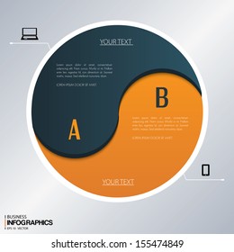 Vector template for business concepts with icons / can use for info graphic