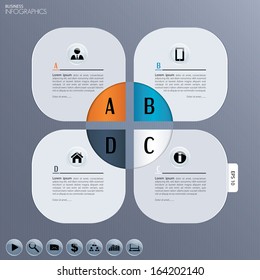 Vector template for business concepts with icons / can use for info graphic