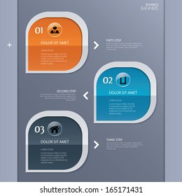 Vector template for business concepts with icons / can use for info graphic
