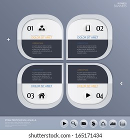 Vector template for business concepts with icons / can use for info graphic