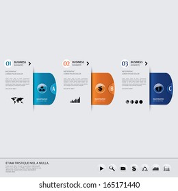 Vector template for business concepts with icons / can use for info graphic