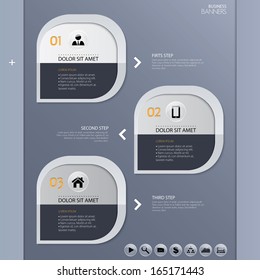 Vector template for business concepts with icons / can use for info graphic