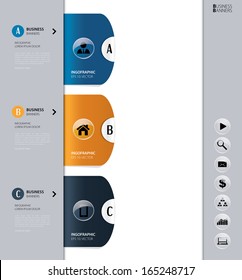 Vector template for business concepts with icons / can use for info graphic