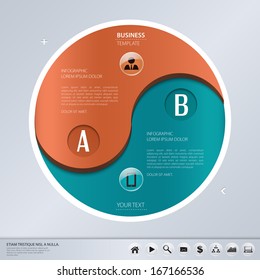 Vector template for business concepts with icons / can use for info graphic