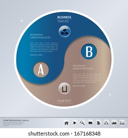 Vector template for business concepts with icons / can use for info graphic