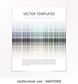 vector template, business flyer page with abstract image and blurred edges