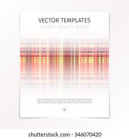 vector template, business flyer page with abstract image and blurred edges