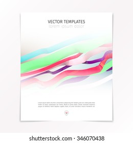 vector template, business flyer page with abstract image and blurred edges