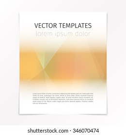 vector template, business flyer page with abstract image and blurred edges