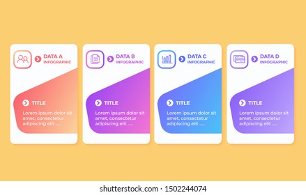 Vector template business Infographics with 4 options
