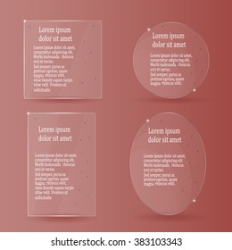 vector template for business text on transparent screen with drops