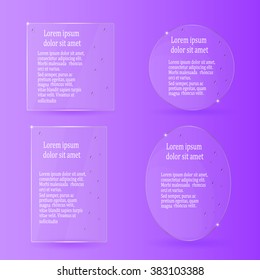 vector template for business text on transparent screen with drops