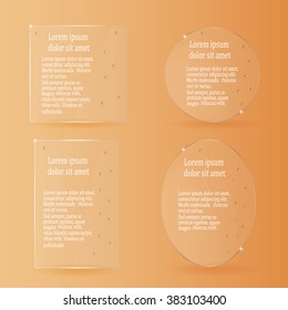 vector template for business text on transparent screen with drops