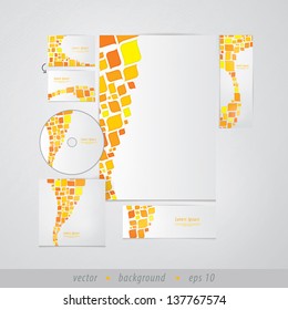 Vector template for business or website. Modern design, retro style. Abstract shapes - colorfully flow. Trendy modern decoration. Abstract retro mosaic.