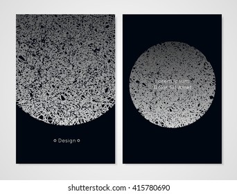 Vector template. It can be used as an invitation, cover, greeting card or banner. Artistic, abstract design for your business. Dark blue color