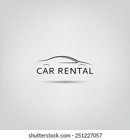 Vector template of car rental logo. Logo template for your design.