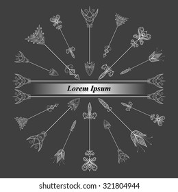 Vector Template for Card. Decorative Border. Place for text