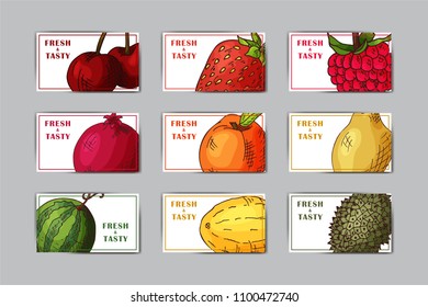 Vector template card design. Healthy food banner.