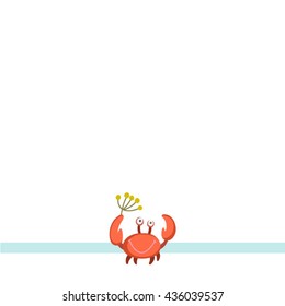 Vector template of cartoonish crab