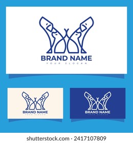 Vektorschablone Katze und Hund Logo Premium Design