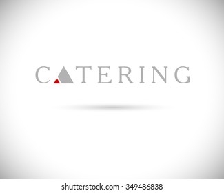 Vector Template Of Catering Company Logo. Logo Design Collection. Catering, Outdoor Events And Restaurant Service Insignia, Food Icons. 