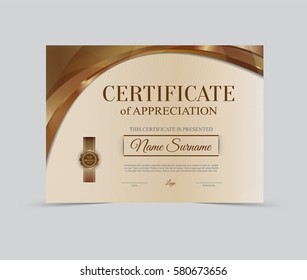 Vector Template Certificate of Appreciation