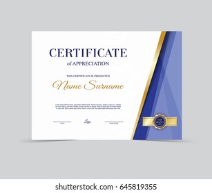 Vector Template Certificate of Appreciation