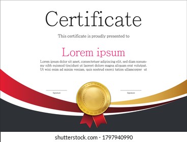 Vector template for certificate or diploma