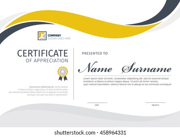 Vector template for certificate or diploma