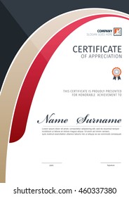 Vector template for certificate or diploma
