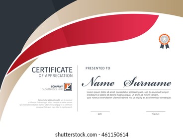 Vector template for certificate or diploma