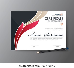 Vector template for certificate or diploma