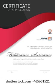 Vector template for certificate or diploma